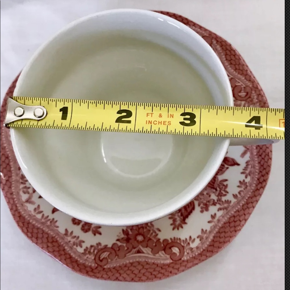 Red Staffordshire Floral Chintz Cup & Saucer - Picture 4 of 5